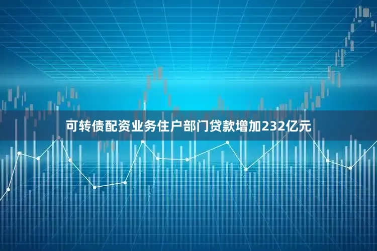可转债配资业务住户部门贷款增加232亿元