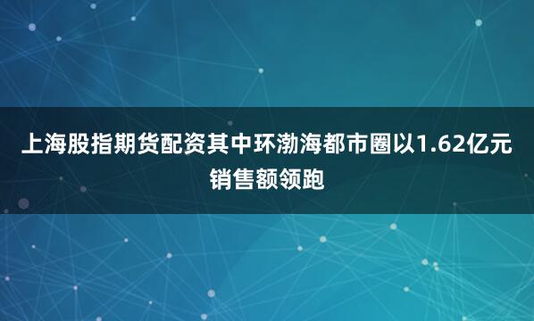 上海股指期货配资其中环渤海都市圈以1.62亿元销售额领跑